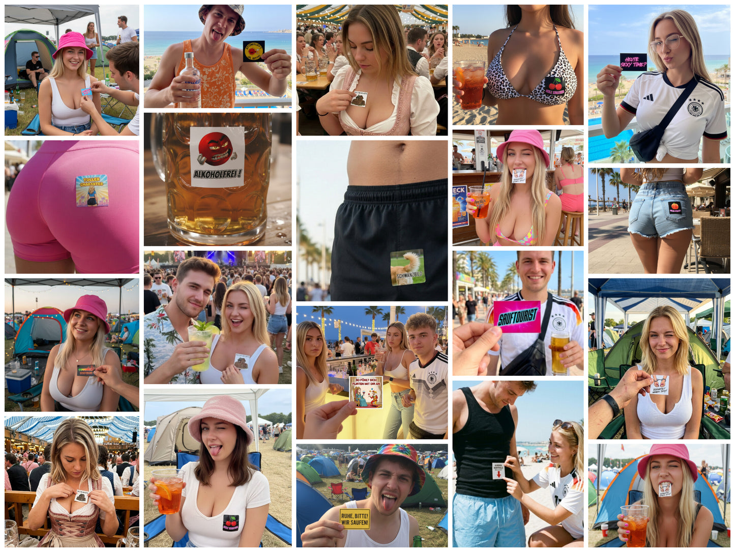 "SPÄTER 4+2" | STICKER | AUFKLEBER | MALLE | FESTIVAL | PARTY