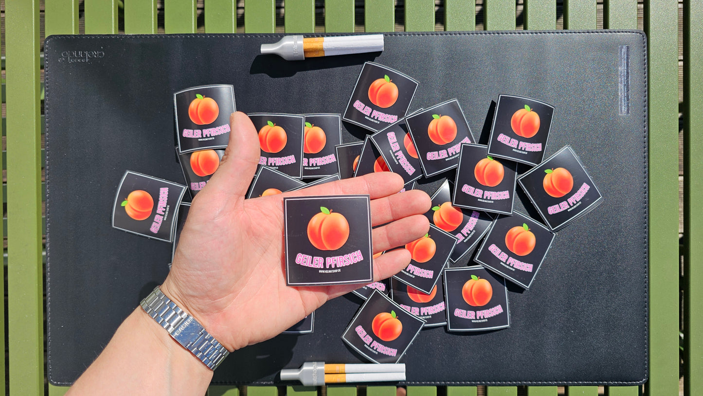 "GEILER PFIRSICH" | STICKER | AUFKLEBER | MALLE | FESTIVAL | PARTY