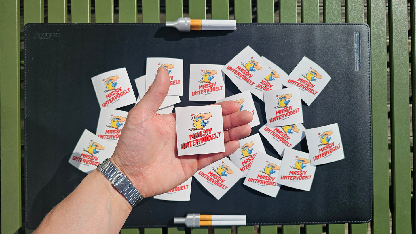 "MASSIV UNTERVÖGELT" | STICKER | AUFKLEBER | MALLE | FESTIVAL | PARTY