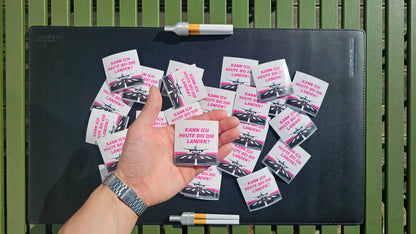 "KANN ICH HEUTE BEI DIR LANDEN" | STICKER | AUFKLEBER | MALLE | FESTIVAL | PARTY