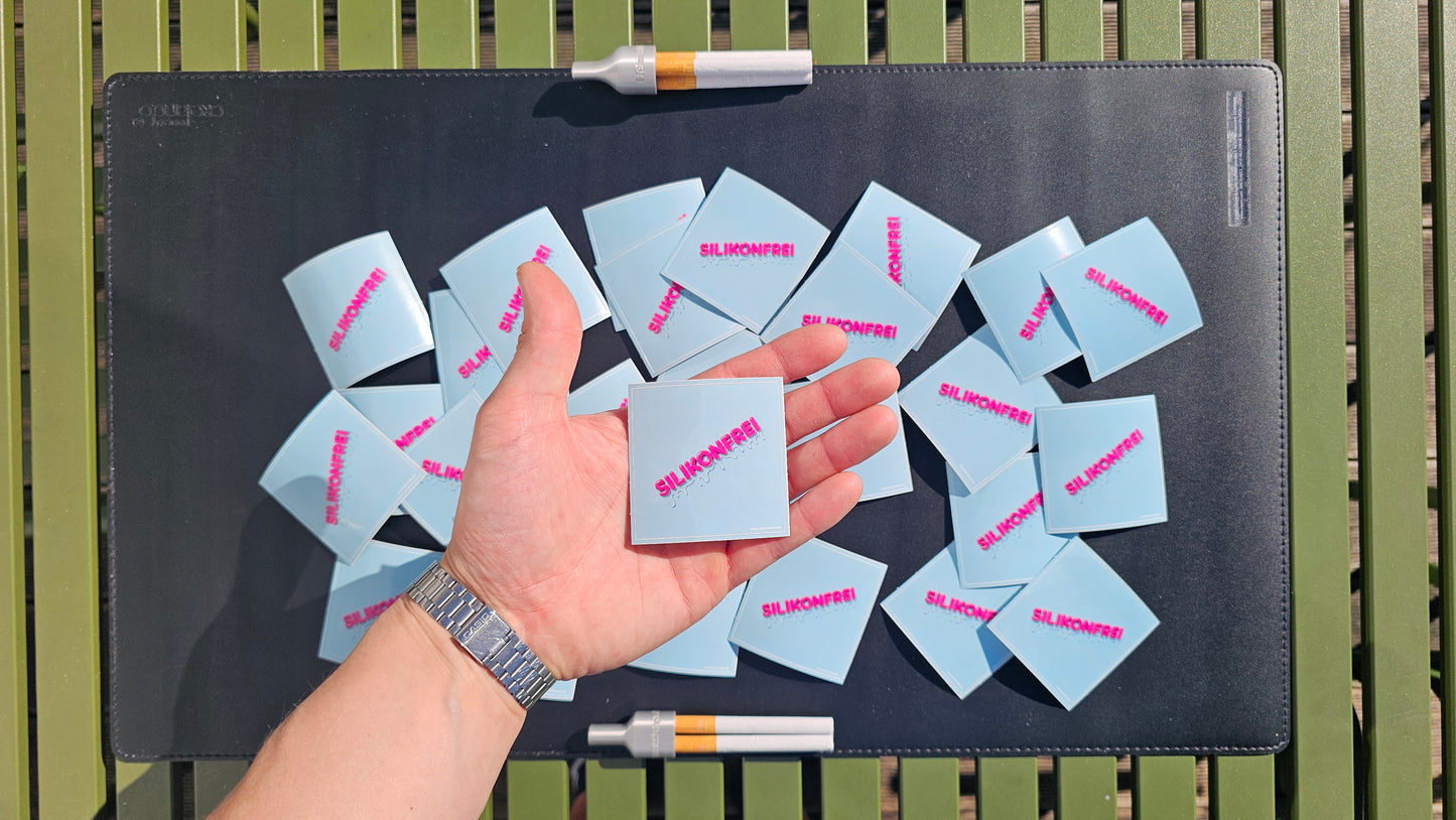 "SILIKONFREI" | STICKER | AUFKLEBER | MALLE | FESTIVAL | PARTY