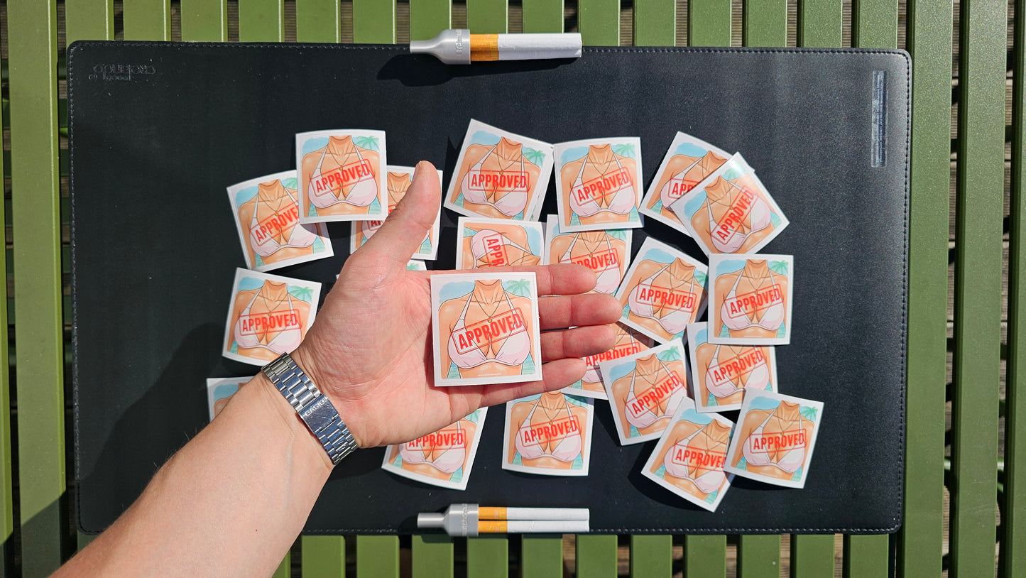 "APPROVED BRÜSTE" | STICKER | AUFKLEBER | MALLE | FESTIVAL | PARTY