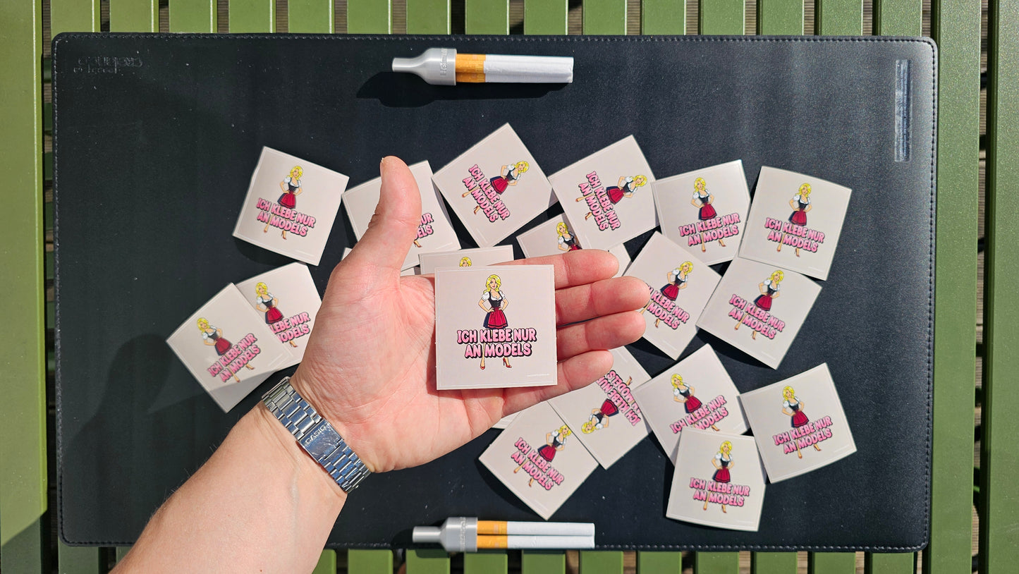 "ICH KLEBE NUR AN MODELS" | STICKER | AUFKLEBER | MALLE | FESTIVAL | PARTY