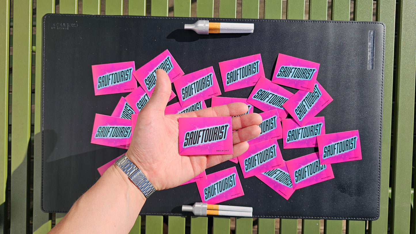 "SAUFTOURIST" | STICKER | AUFKLEBER | MALLE | FESTIVAL | PARTY