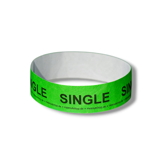 "SINGLE" FLIRTBAND | ARMBAND | EINLASSBAND |MALLE | FESTIVAL | PARTY