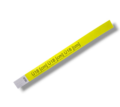 "Ü18 [cm]" FLIRTBAND | ARMBAND | EINLASSBAND |MALLE | FESTIVAL | PARTY