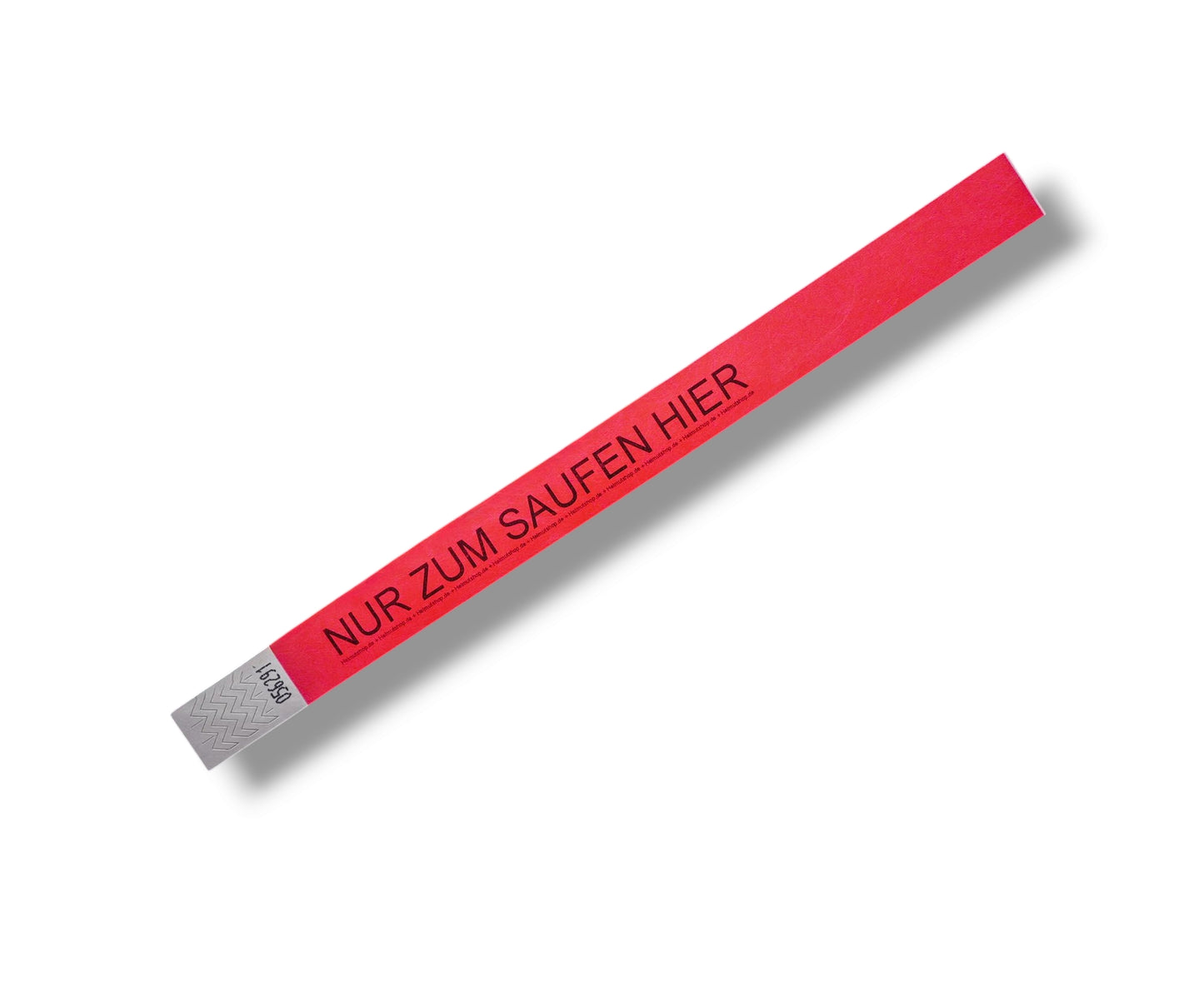 "NUR ZUM SAUFEN HIER" FLIRTBAND | ARMBAND | EINLASSBAND |MALLE | FESTIVAL | PARTY