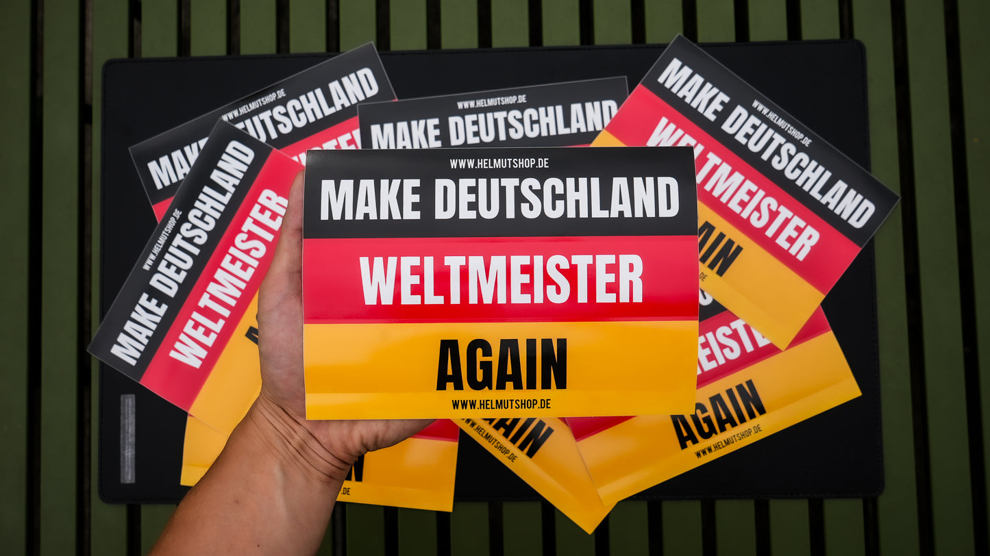 GROSSER "MAKE DEUTSCHLAND WELTMEISTER AGAIN" | STICKER | AUFKLEBER | FUSSBALL | PUBLIC VIEWING | WM