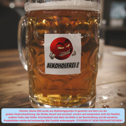 "ALKOHOLFREI" | STICKER | AUFKLEBER | MALLE | FESTIVAL | PARTY