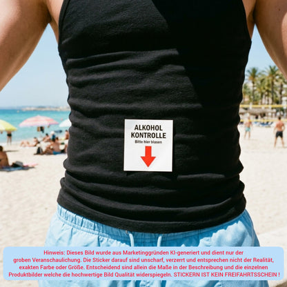 "ALKOHOLKONTROLLE BITTE HIER BLASEN" | STICKER | AUFKLEBER | MALLE | FESTIVAL | PARTY