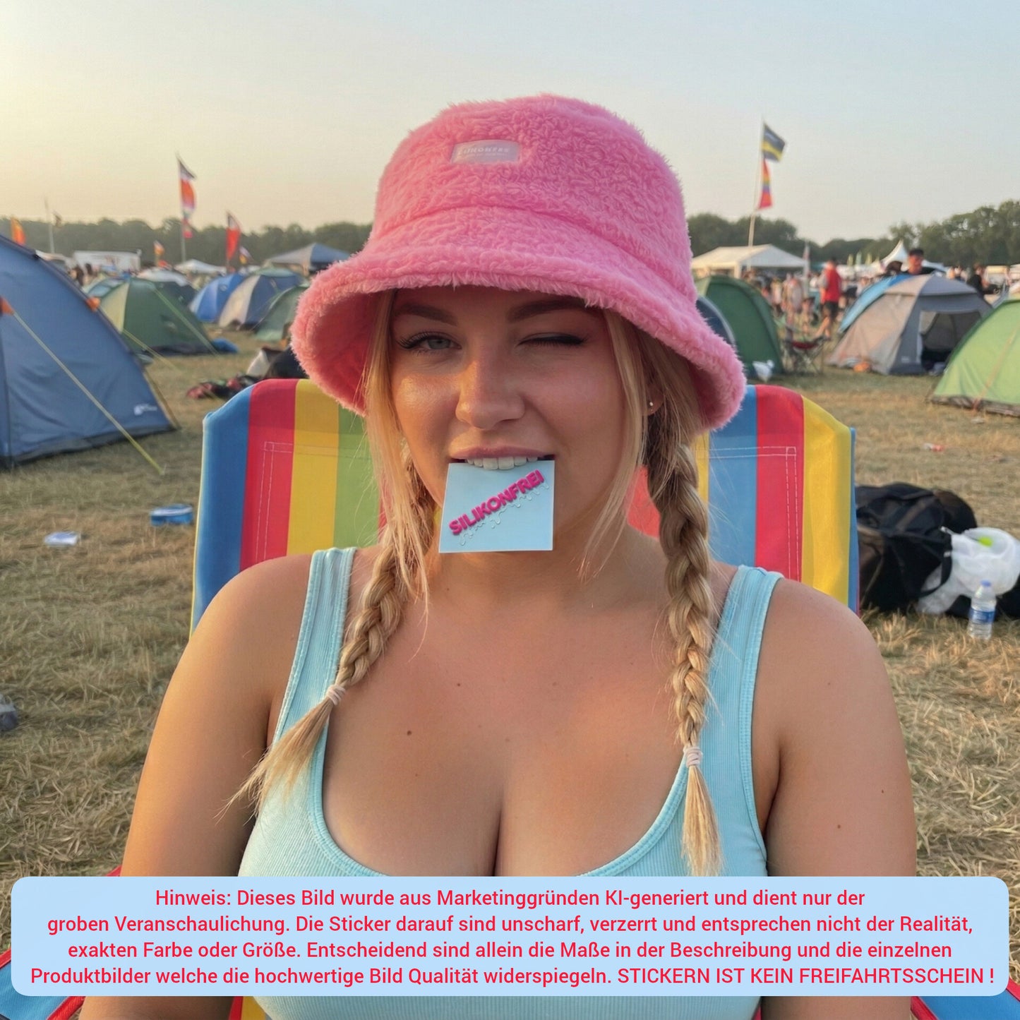 "SILIKONFREI" | STICKER | AUFKLEBER | MALLE | FESTIVAL | PARTY