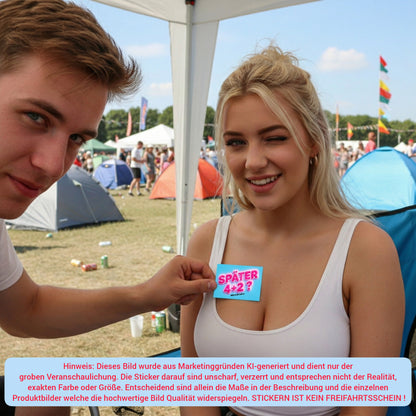 "SPÄTER 4+2" | STICKER | AUFKLEBER | MALLE | FESTIVAL | PARTY