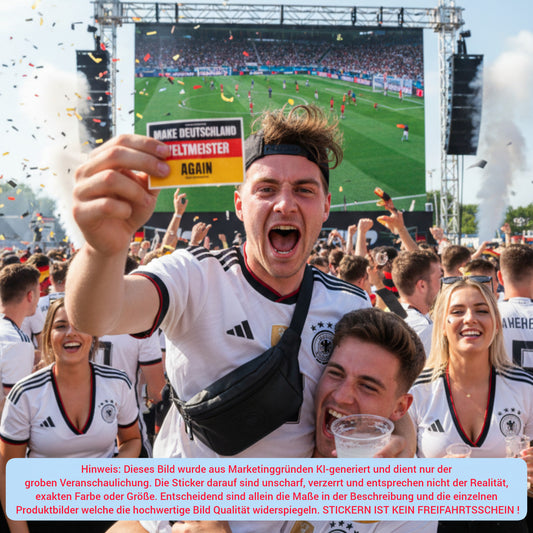 GROSSER "MAKE DEUTSCHLAND WELTMEISTER AGAIN" | STICKER | AUFKLEBER | FUSSBALL | PUBLIC VIEWING | WM