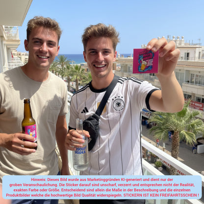 "SAUF MAL MEHR" | STICKER | AUFKLEBER | MALLE | FESTIVAL | PARTY