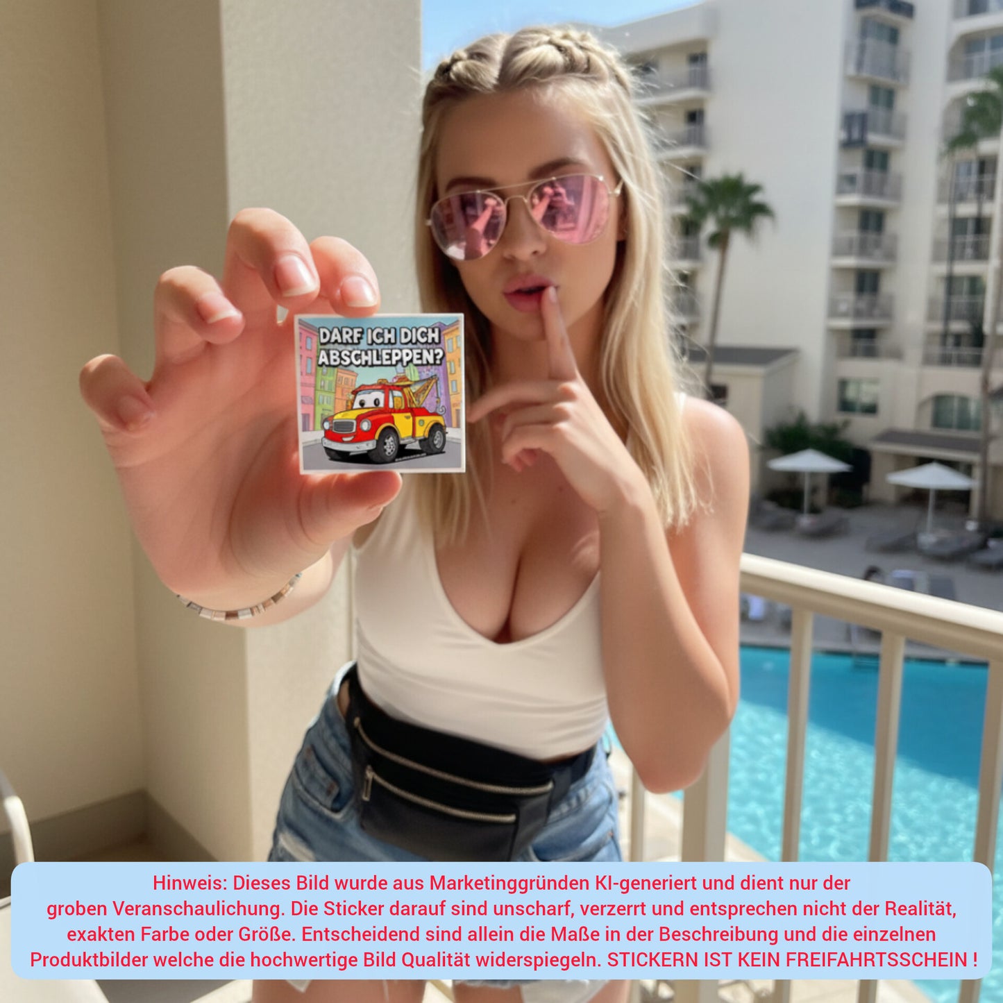 "DARF ICH DICH ABSCHLEPPEN" | STICKER | AUFKLEBER | MALLE | FESTIVAL | PARTY