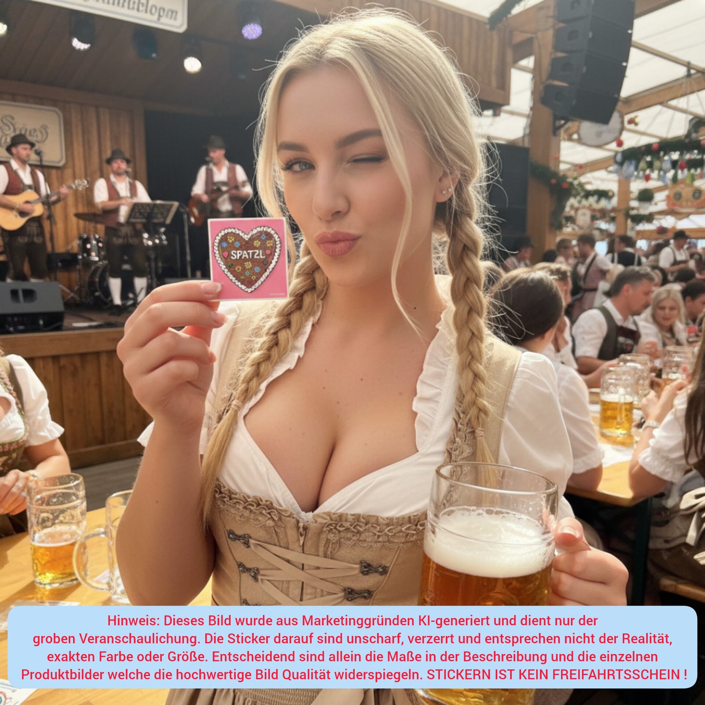 "SPATZL" | STICKER | AUFKLEBER | MALLE | FESTIVAL | PARTY