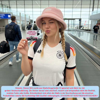 "KANN ICH HEUTE BEI DIR LANDEN" | STICKER | AUFKLEBER | MALLE | FESTIVAL | PARTY