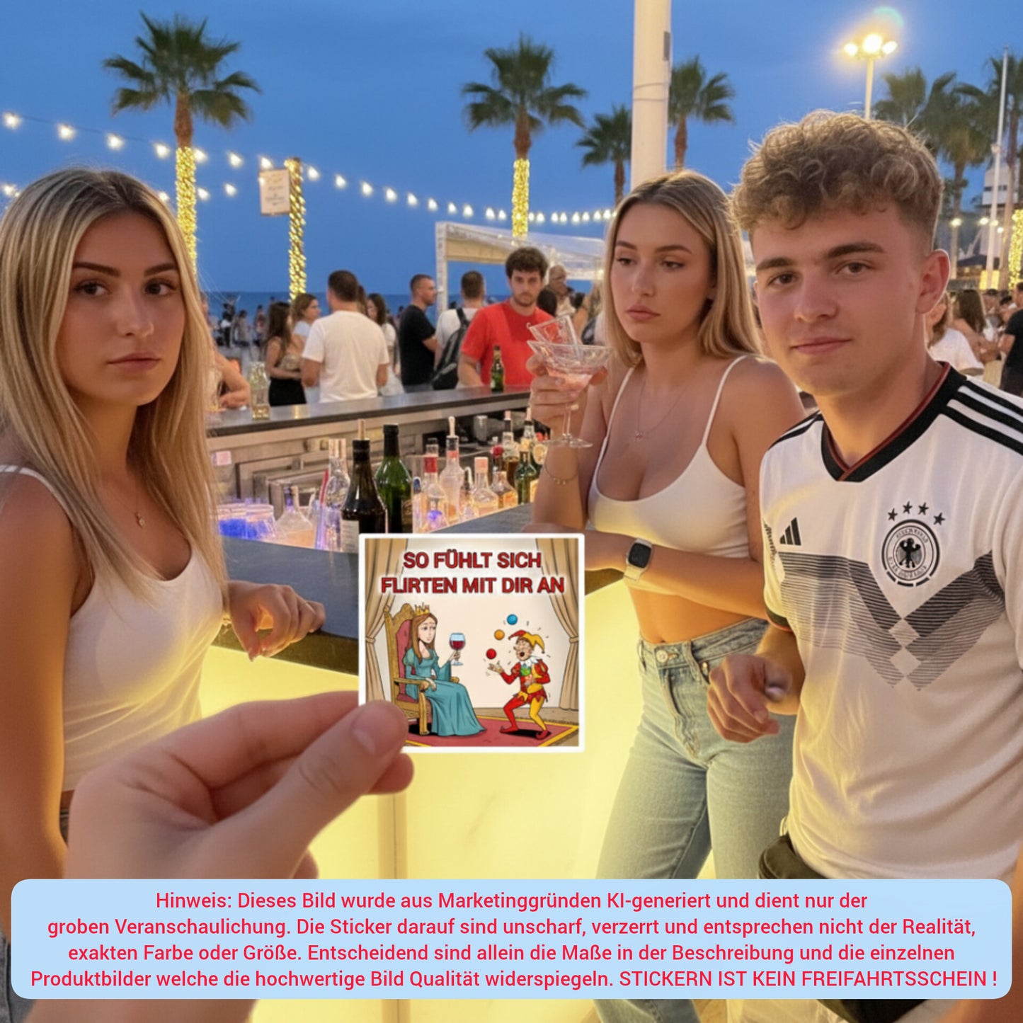 "SO FÜHLT SICH FLIRTEN AN" | STICKER | AUFKLEBER | MALLE | FESTIVAL | PARTY