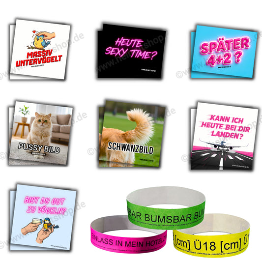 FLIRT-BUNDLE FSK18 | STICKER | AUFKLEBER | MALLE | FESTIVAL | PARTY