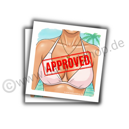 "APPROVED BRÜSTE" | STICKER | AUFKLEBER | MALLE | FESTIVAL | PARTY