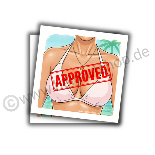 "APPROVED BRÜSTE" | STICKER | AUFKLEBER | MALLE | FESTIVAL | PARTY