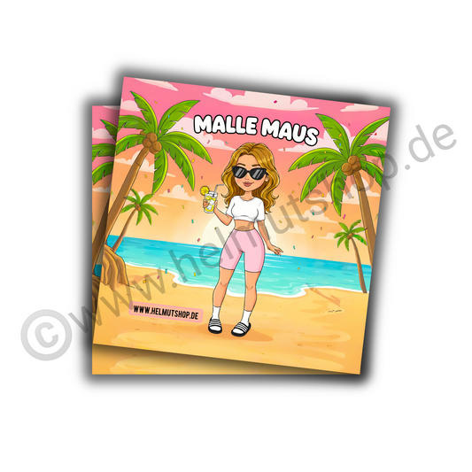 "MALLE MAUS" | STICKER | AUFKLEBER | MALLE | FESTIVAL | PARTY