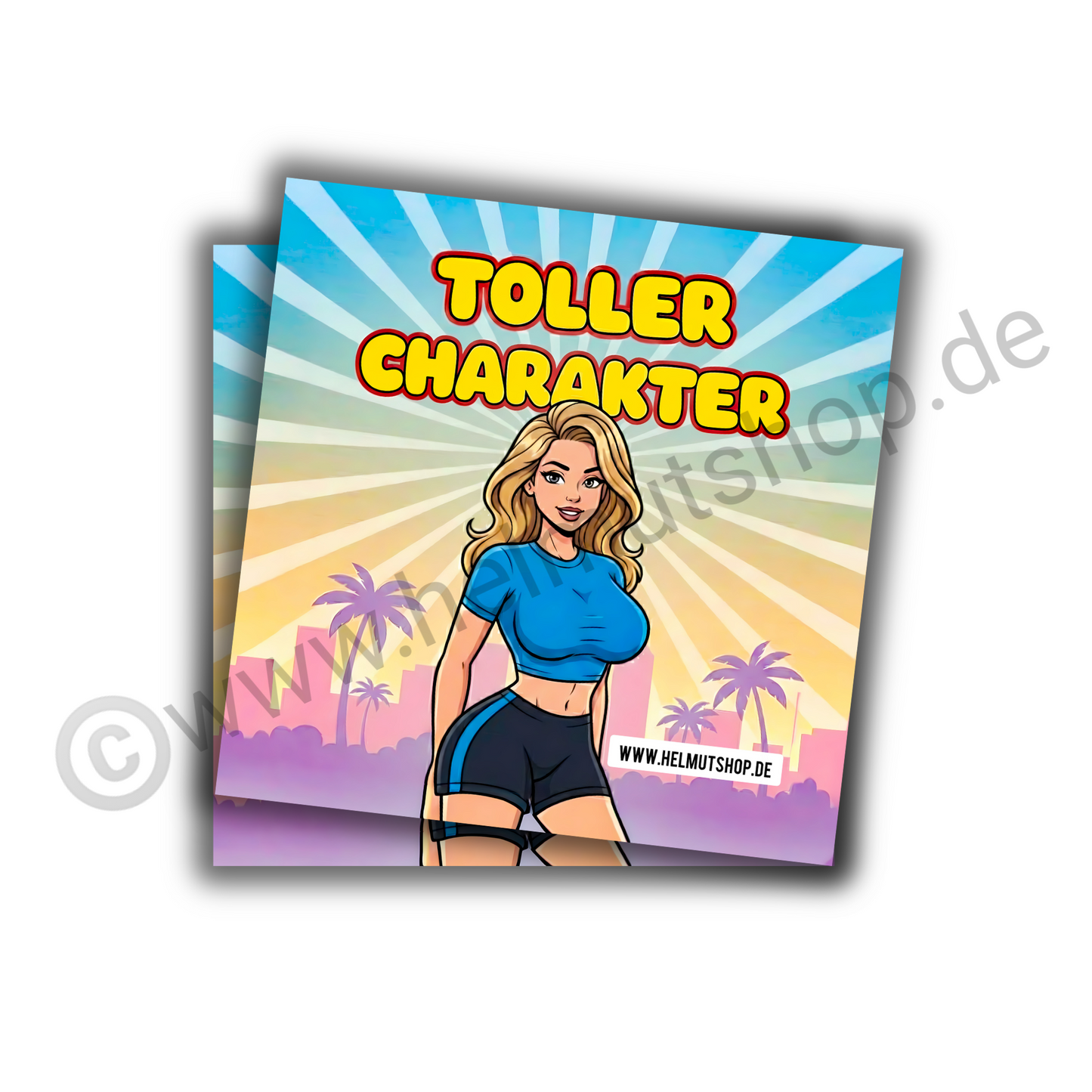 "TOLLER CHARAKTER (VORDERANSICHT)" | STICKER | AUFKLEBER | MALLE | FESTIVAL | PARTY